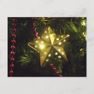 Shining Holiday Star Christmas Lights Postcard
