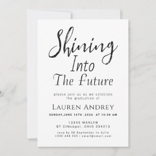 Shining Into The Future Graduation Party Invitation