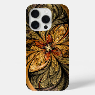 Shining Leaves Abstract Fractal art iPhone 15 Pro Case