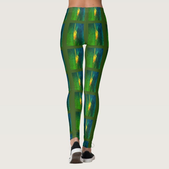 Shining Light Lady Yoga Leggings (Back)