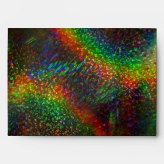 Shining Lights Holographic Glitter Rainbows Envelope (Front)