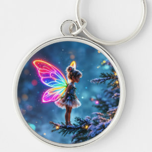 Shining little Christmas fairy lights fantasy Key Ring
