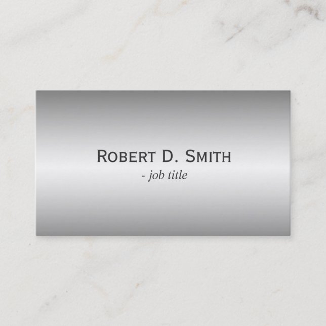 Shining metallic engineering business cards (Front)