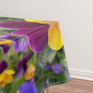Shining pansies tablecloth