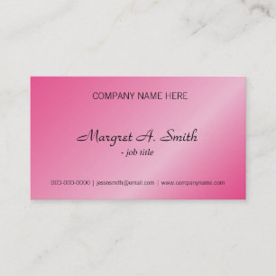 Shining pink, metallic elegant business cards. card
