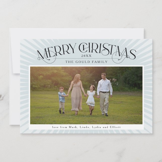 Shining Rays Holiday Card (Front)