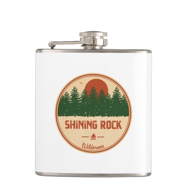 Shining Rock Wilderness North Carolina Hip Flask (Front)