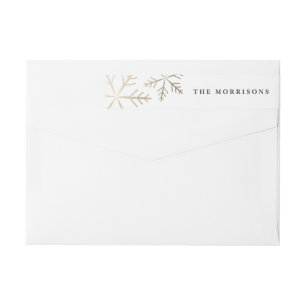 Shining Snowflake Return address label