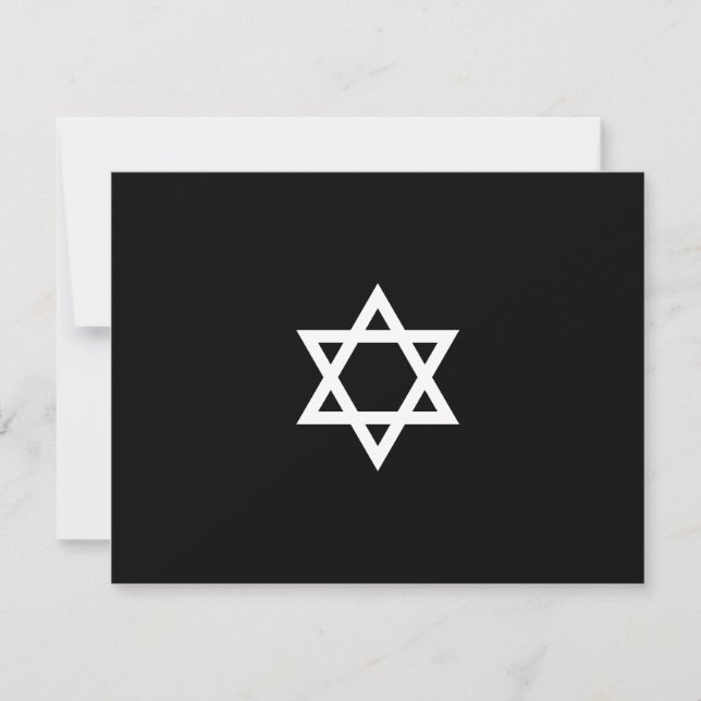 Shining Star Bar Mitzvah RSVP Card (Front)