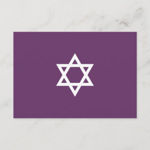 Shining Star Bar Mitzvah RSVP in Purple Card