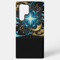 Shining Star Blue Flower Gold