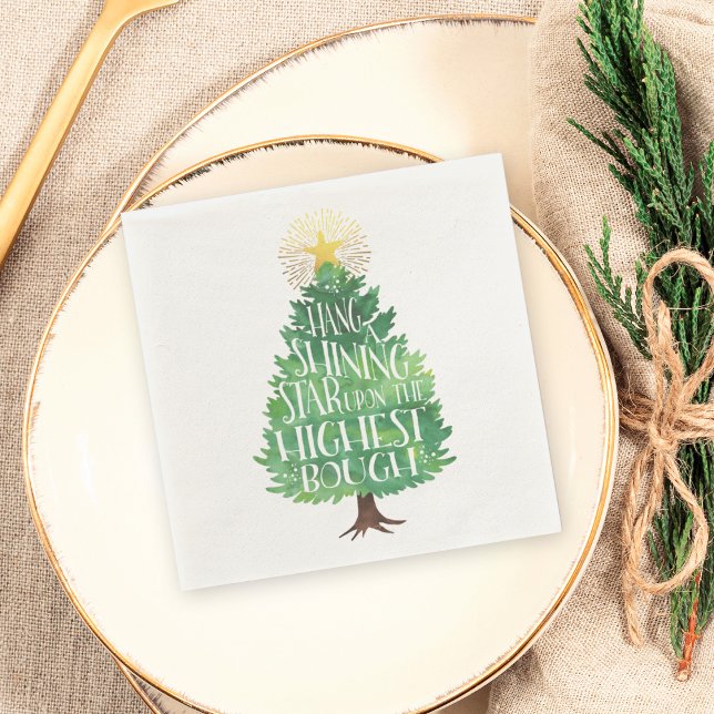 Shining Star Christmas Tree Napkin (Creator Uploaded)
