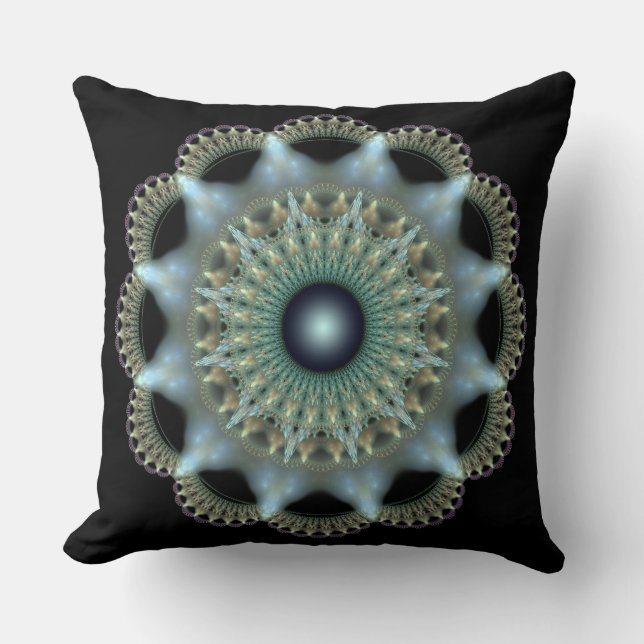 Shining star fractal ornament cushion (Front)