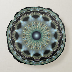 Shining star fractal round ornament cushion
