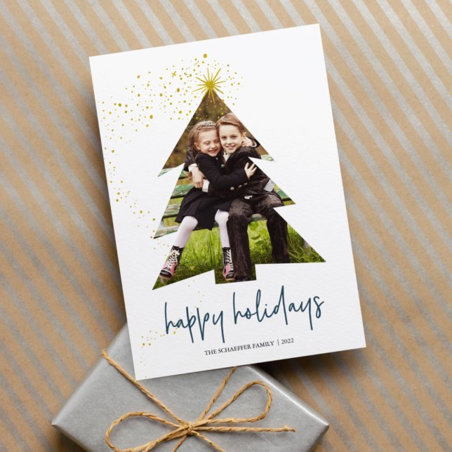 Shining Star | Happy Holidays Photo Holiday Card (Creator Uploaded)