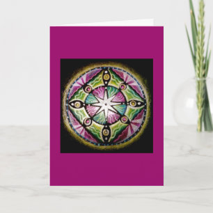 Shining Star Mandala Greeting Card