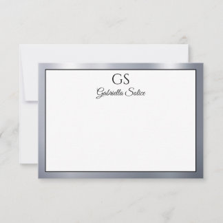 Shining Stars Monogram Note Card