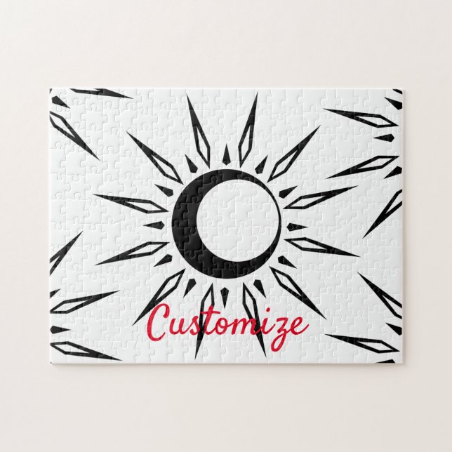 Shining Sun Crescent Moon Thunder_Cove Jigsaw Puzzle (Horizontal)