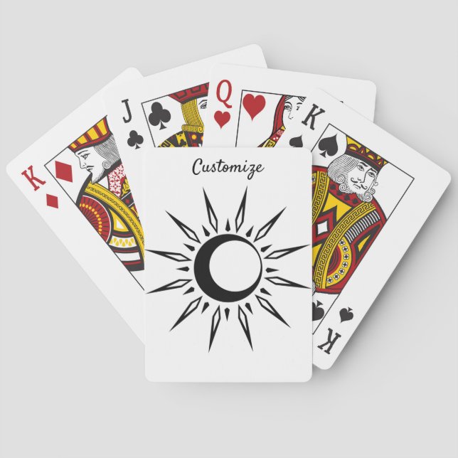 Shining Sun Crescent Moon Thunder_Cove Playing Cards (Back)