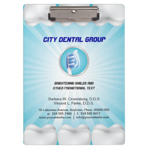 Shining Teeth Dentist Clipboard
