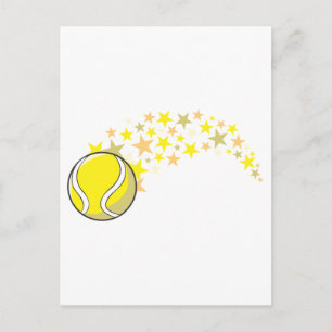 Shining Tennis Ball Star Postcard