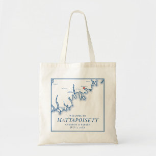 Shining Tides Wedding Favour New Bedford Welcome  Tote Bag