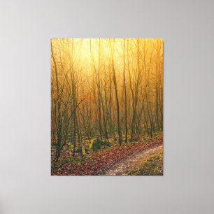 Shining Trees Standing Fantasy Landscape  Canvas Print
