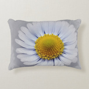 shining white daisy decorative cushion