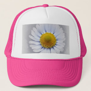 shining white daisy trucker hat