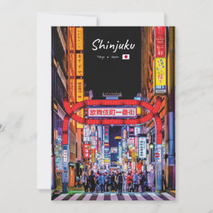 Shinjuku, Japan - Kabukicho Neon Street Invitation