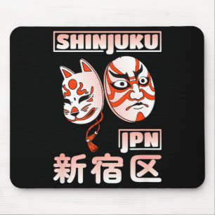 Shinjuku Japan Tokyo District Japanese Kabuki Mask Mouse Pad