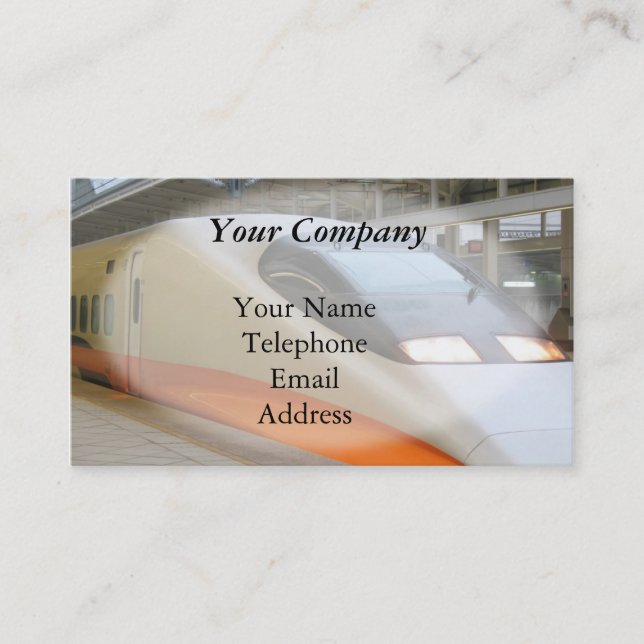 Shinkansen High Speed Bullet Train Business Card (Front)