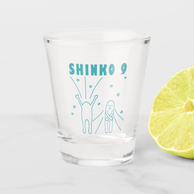"Shinko 9" Deep Breathing Shot Glass (Front)