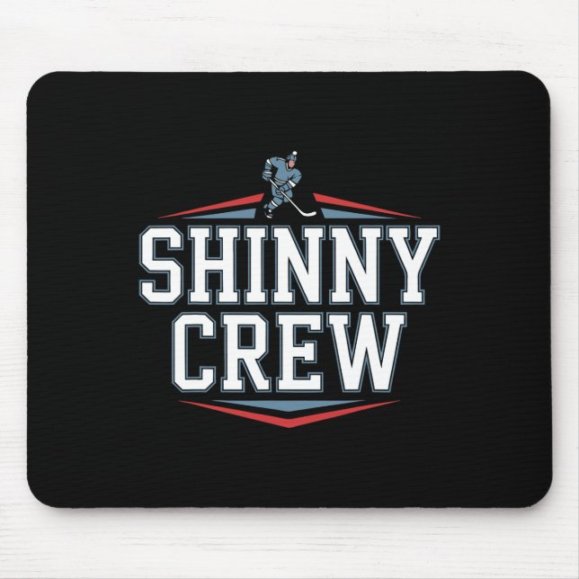 Shinny Crew Play Pond Hockey  Mouse Pad (Front)