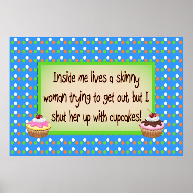 Shinny Women and cupcakes poster (Front)