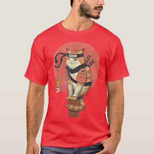Shinobi Cat Ukiyo-e Samurai Cat Japanese Art  T-Shirt
