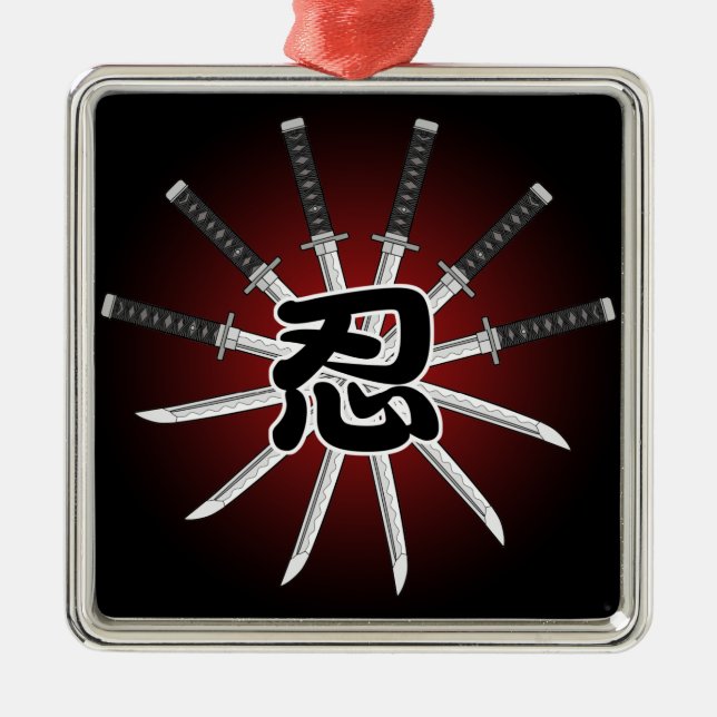 Shinobi Metal Tree Decoration (Front)