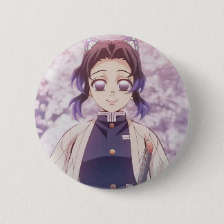 Shinobu Kocho brooch from the anime Demon Slayer 6 Cm Round Badge