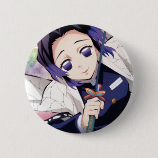 Shinobu Kocho brooch from the anime Demon Slayer 6 Cm Round Badge