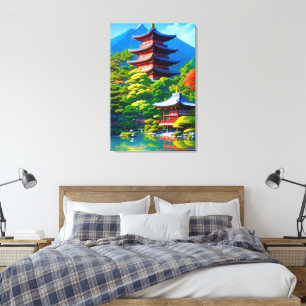 Shinto Serenity: The Garden’s Soul Canvas Print