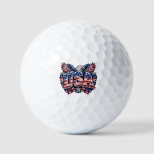 Shiny 3D Puffy USA Athletic Eagle Golf Balls