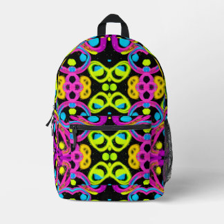 shiny Abstract art Printed Backpack