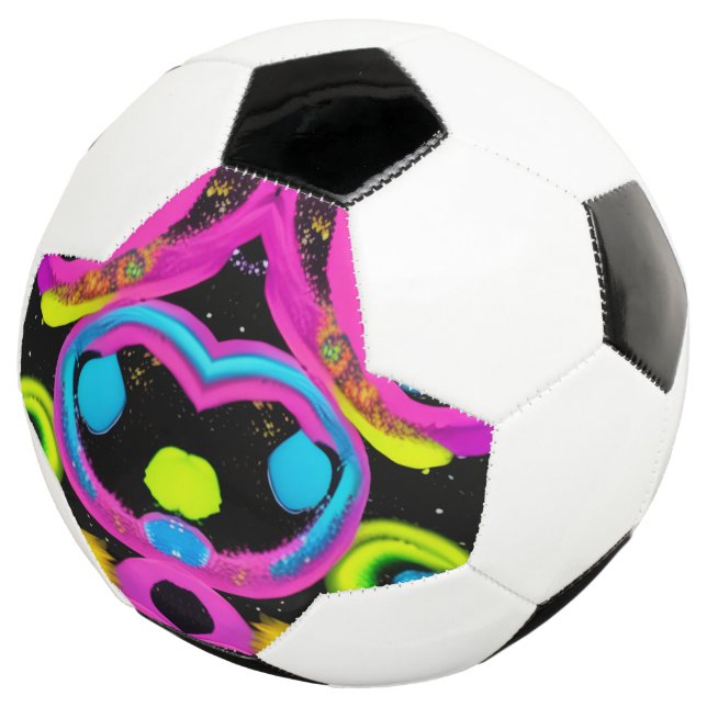 shiny Abstract art Soccer Ball (Three Quarter)