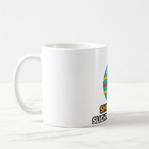 Shiny and Slightly Cracked Retro Bauble Mug