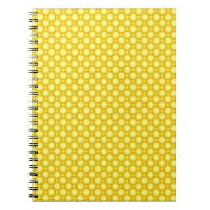 Shiny beads - yellow spiral notebook