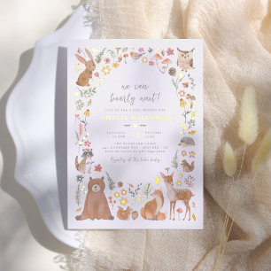 Shiny Bearly Wait Woodland Animals Baby Shower