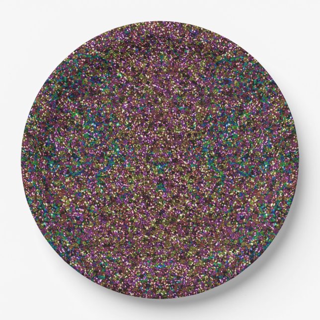 Shiny Bedazzled Flecks-PAPER PLATES (Front)