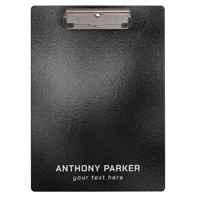 Shiny Black Background Clipboard (Front)
