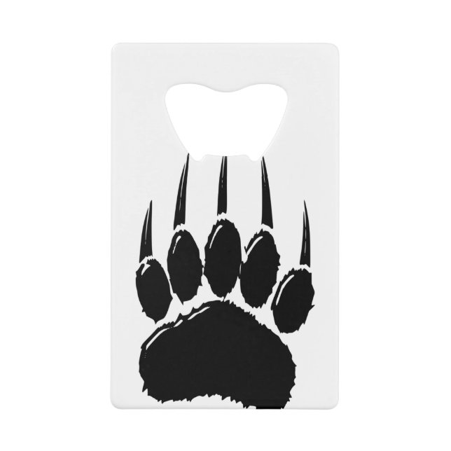 Shiny Black Bear Paw Print (Front)