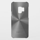Shiny Black Metallic Stainless Steel Look Uncommon Samsung Galaxy S9 Case<br><div class="desc">Black shiny metallic faux stainless steel look. Custom and optional monogram. This is an image of stainless steel pattern and not real metal. Available on any products by request.</div>